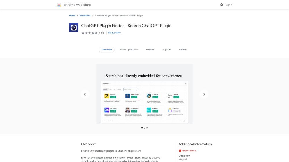 ChatGPT Plugin Finder
